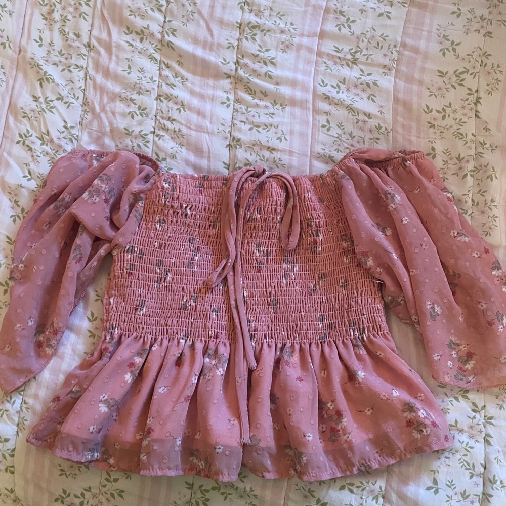Altar’d state pink floral top